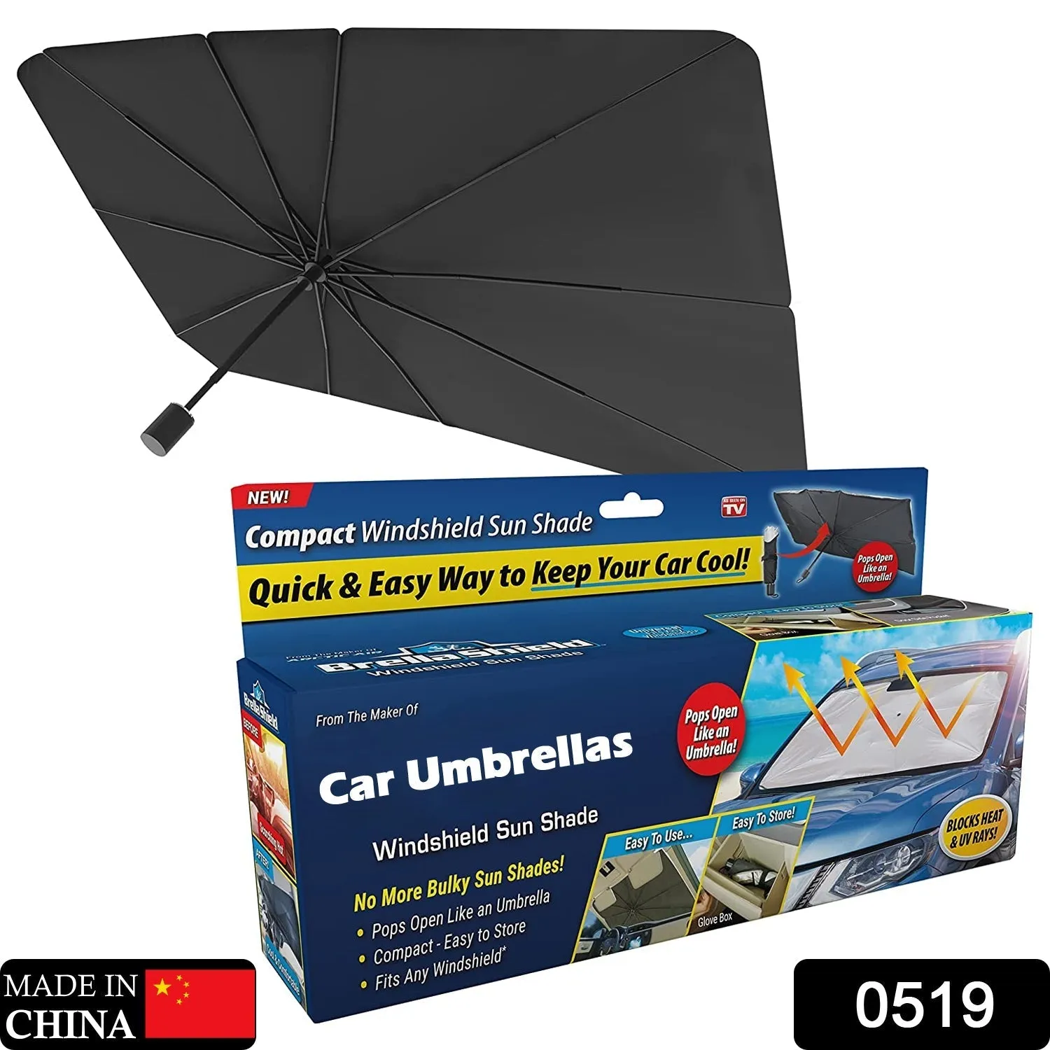 0519 Windshield Umbrella Sun Shade Cover Visor Sunshades Reviews Automotive Front Sunshade Fits Foldable Windshield Brella Various Heat Insulation Shield for Car