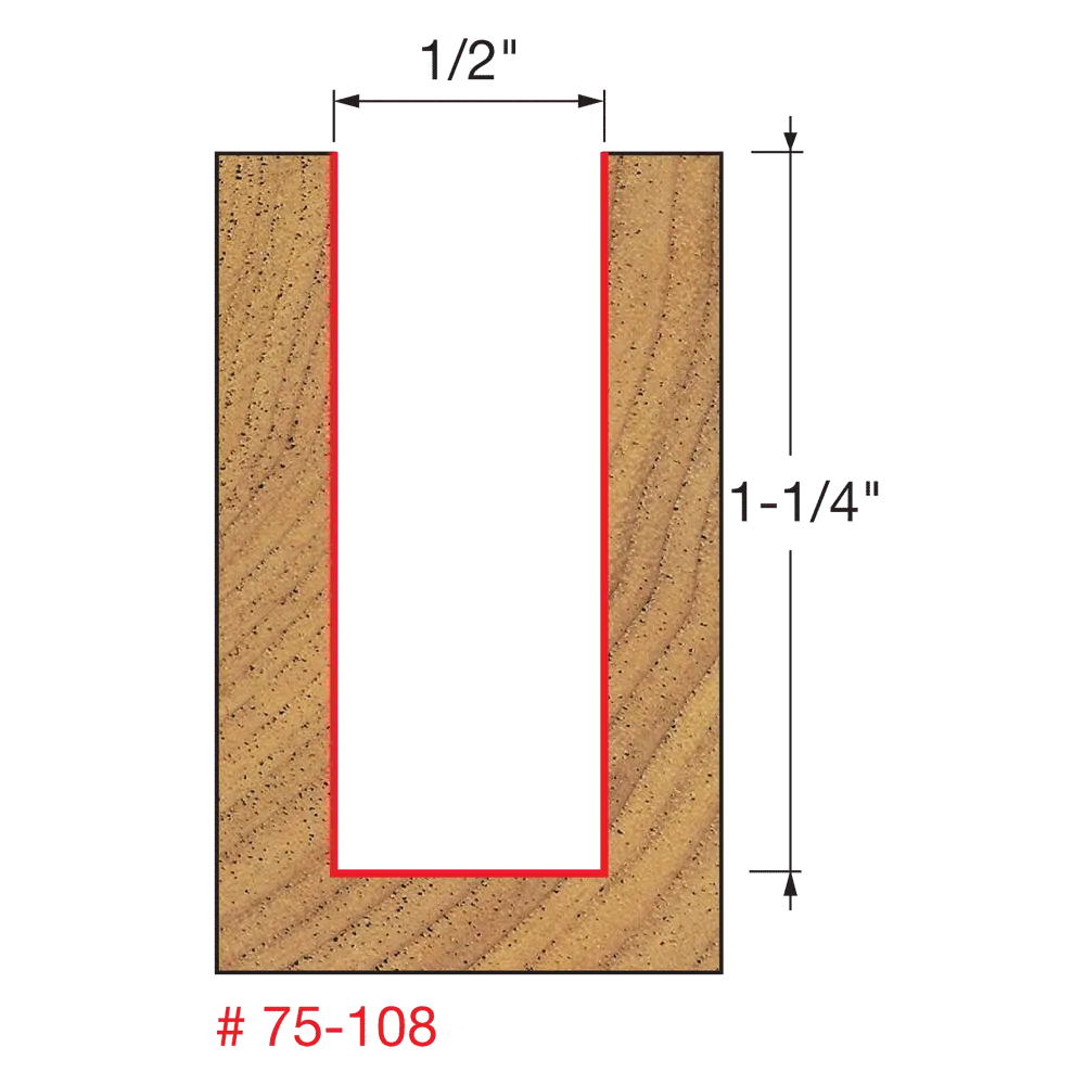 1/2" x 1-1/4" Up Spiral Bit