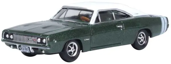 1968 Dodge Charger - Assembled -- Racing Green, White   (553-87DC68005)