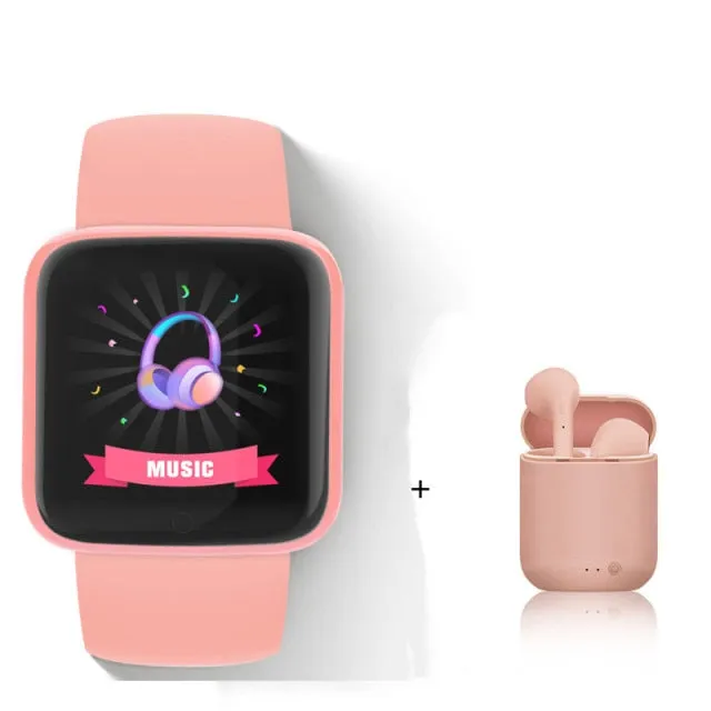 2021 Macaron Y68S Smart Watch   2021 Macaron Mini-2 TWS Wireless Earphones   Charger Box