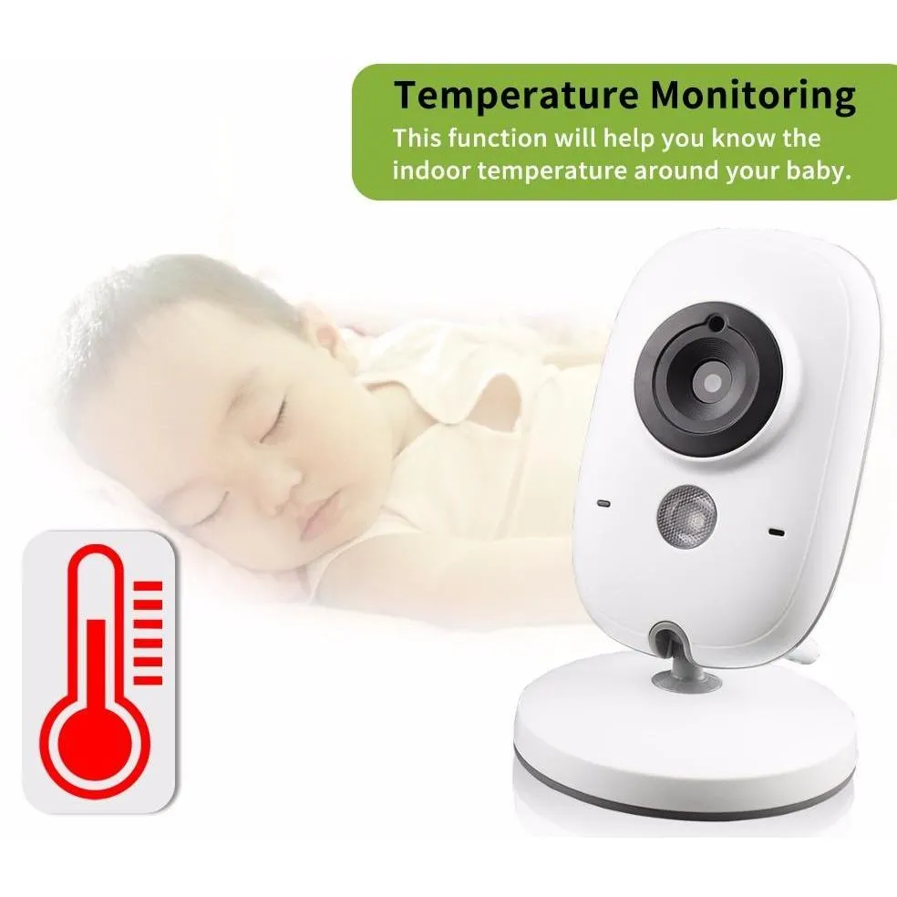 3.2" Wireless Video Baby Monitor Temperature Monitoring