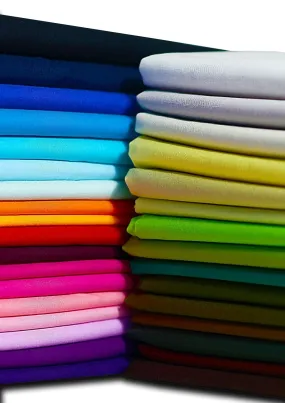 45" 100% Cotton Poplin Plain Dyed Fabric Clearance Sale Craft Face Masks Scrubs