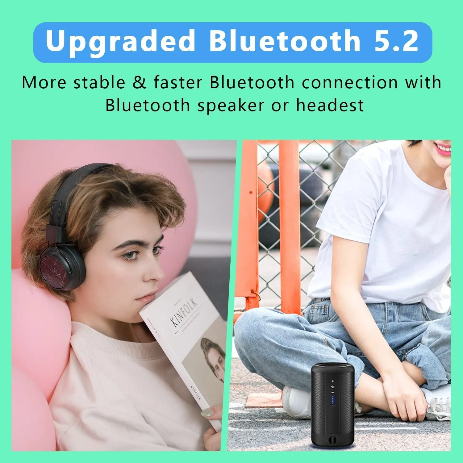 64GB MP3 Player, Music Player with 64GB MP3 Player with Bluetooth 5.2, Aimoonsa Music Player with Built-In HD Speaker, FM Radio, Voice Recorder, Hifi Sound, E-Book Function, Earphones Included