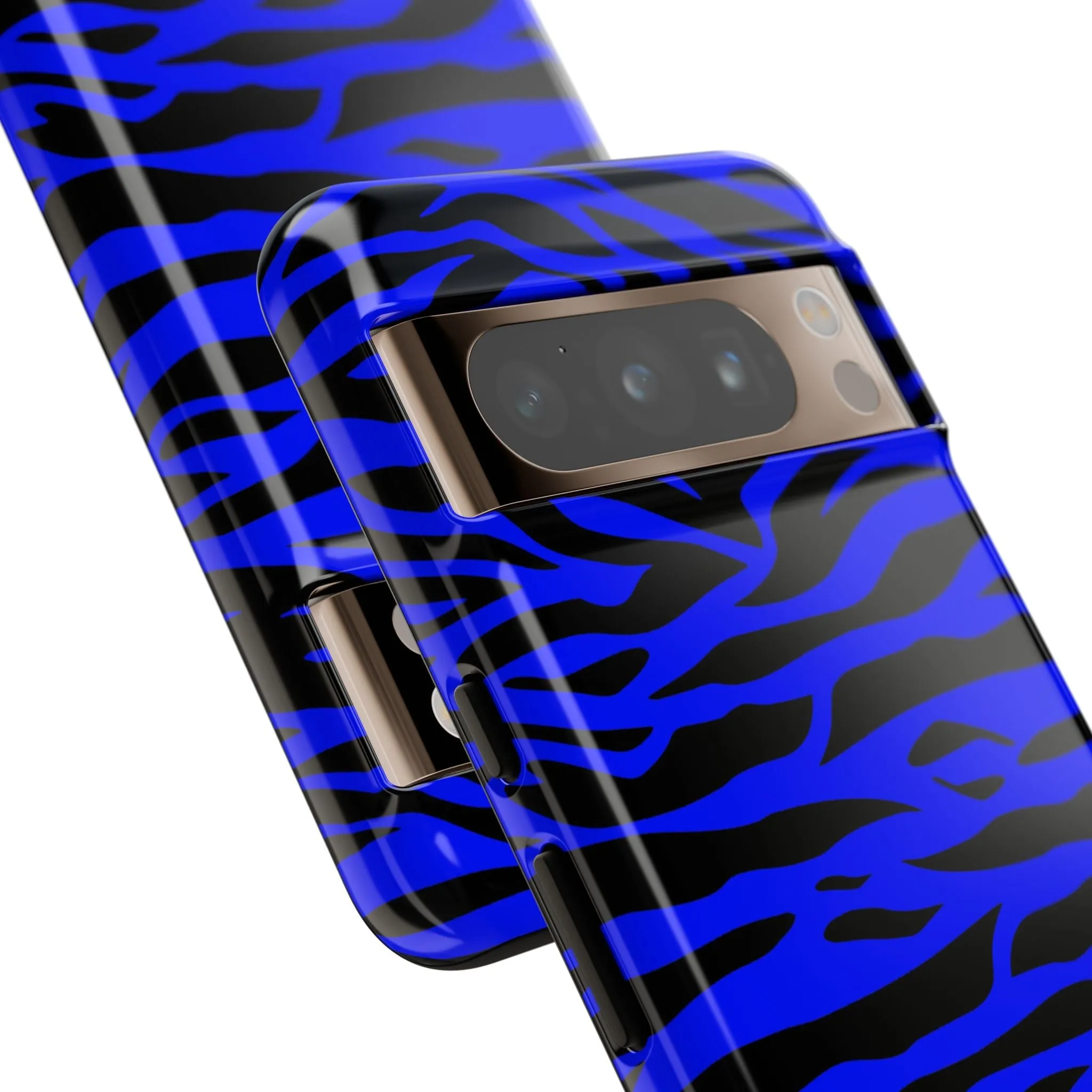 Blue Wild Tiger Print Pattern Tough Phone Case To protect your Phone