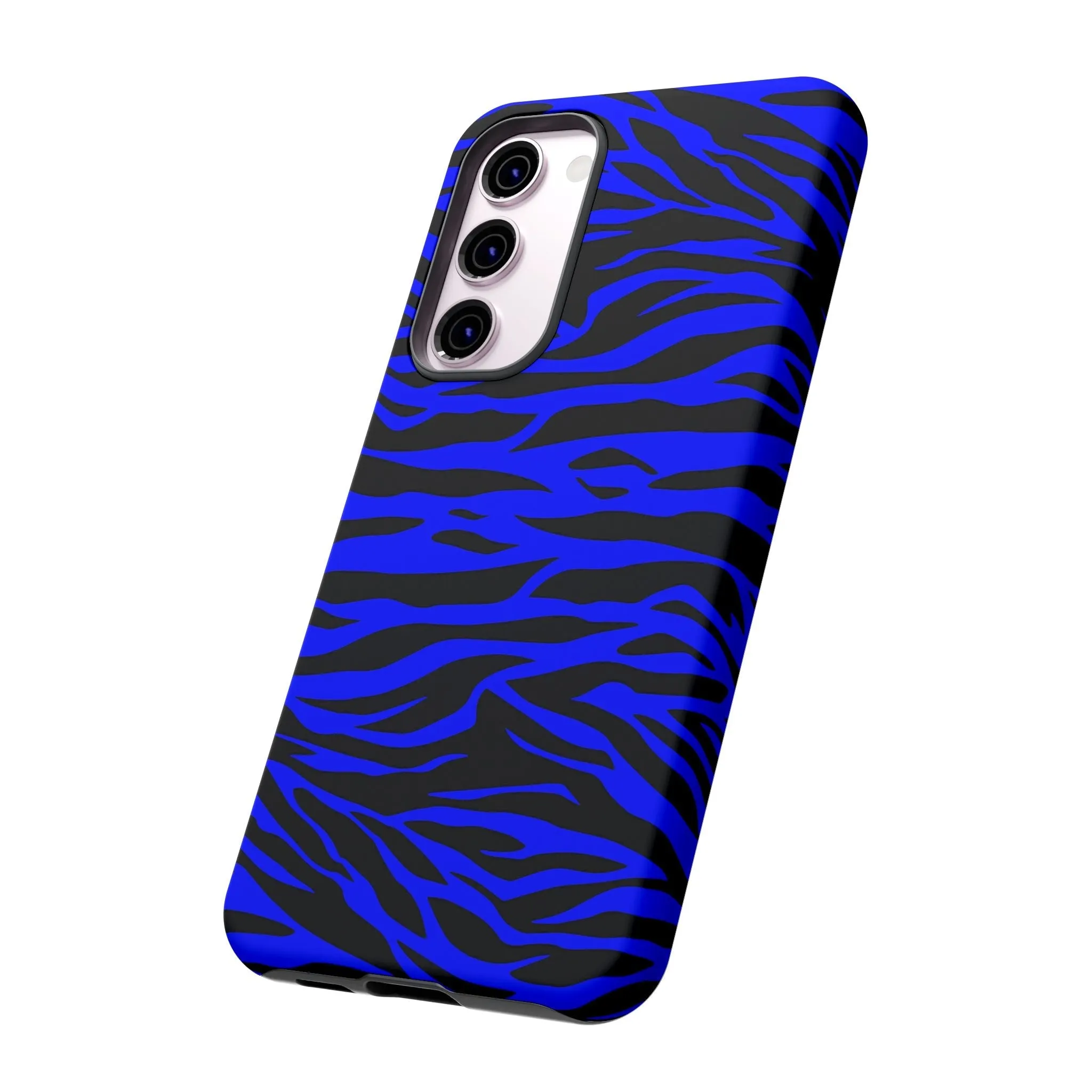 Blue Wild Tiger Print Pattern Tough Phone Case To protect your Phone