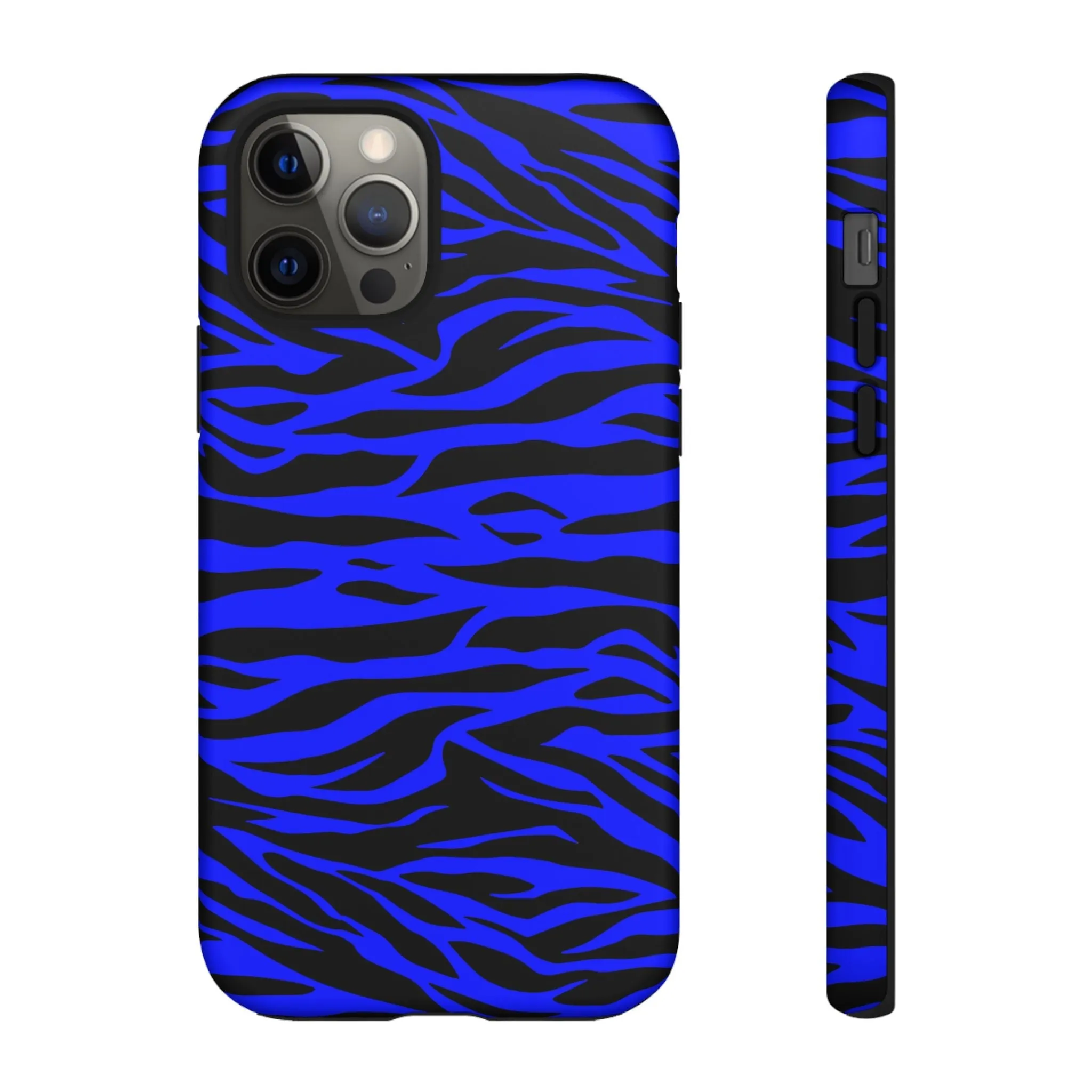 Blue Wild Tiger Print Pattern Tough Phone Case To protect your Phone