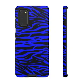 Blue Wild Tiger Print Pattern Tough Phone Case To protect your Phone