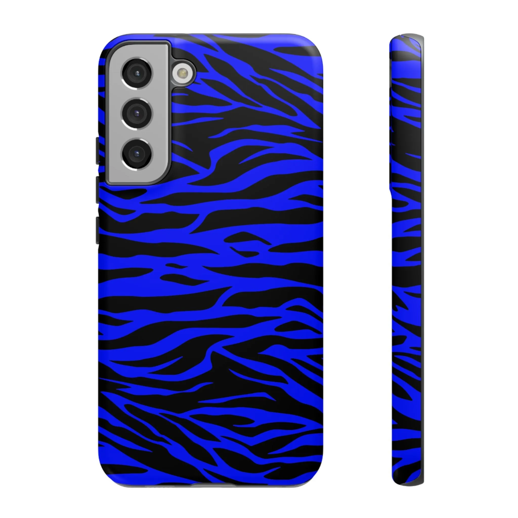 Blue Wild Tiger Print Pattern Tough Phone Case To protect your Phone