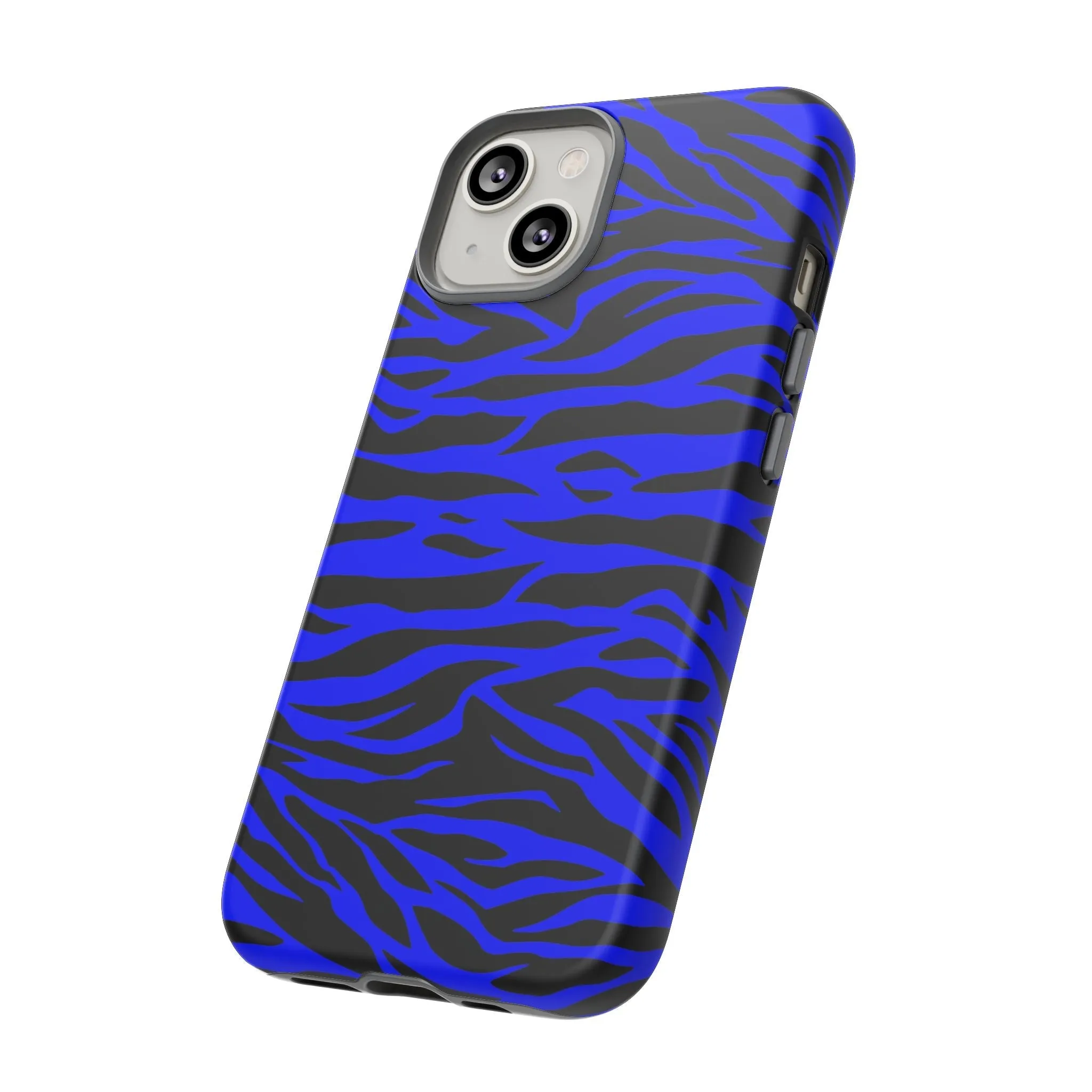 Blue Wild Tiger Print Pattern Tough Phone Case To protect your Phone