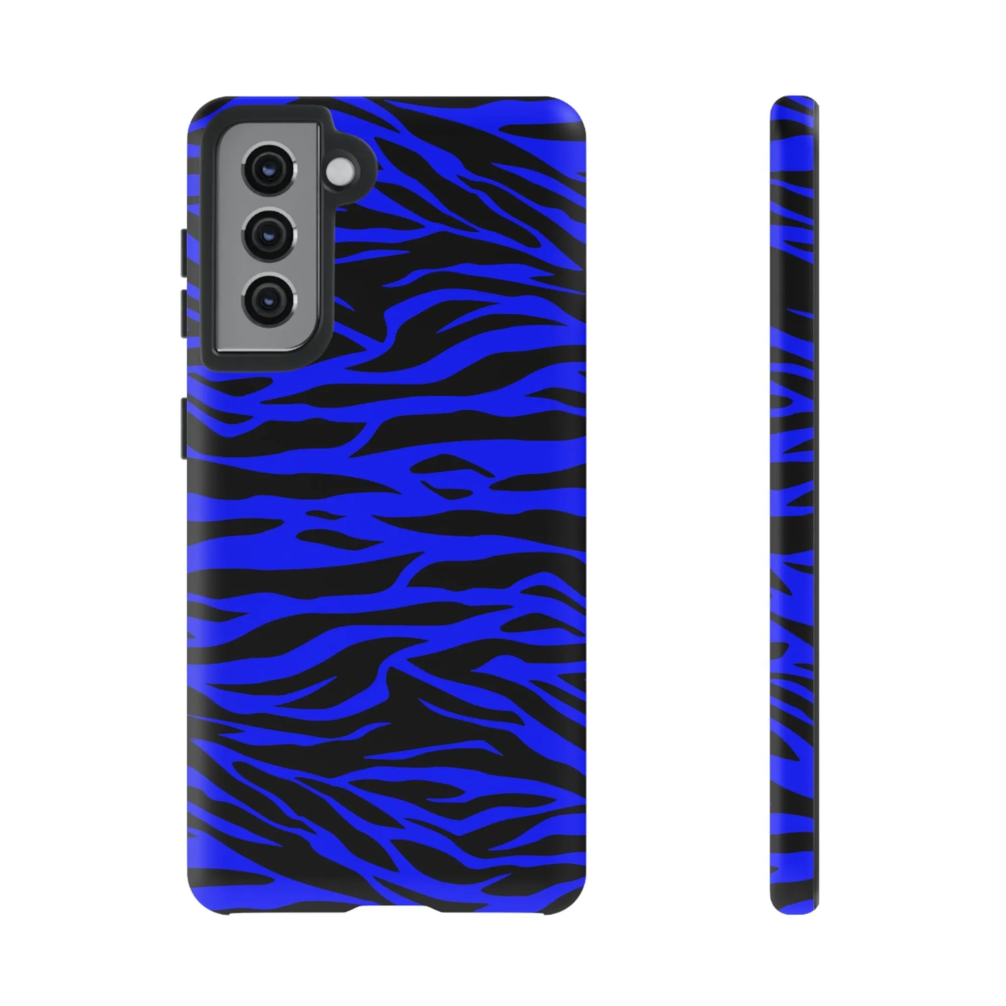 Blue Wild Tiger Print Pattern Tough Phone Case To protect your Phone