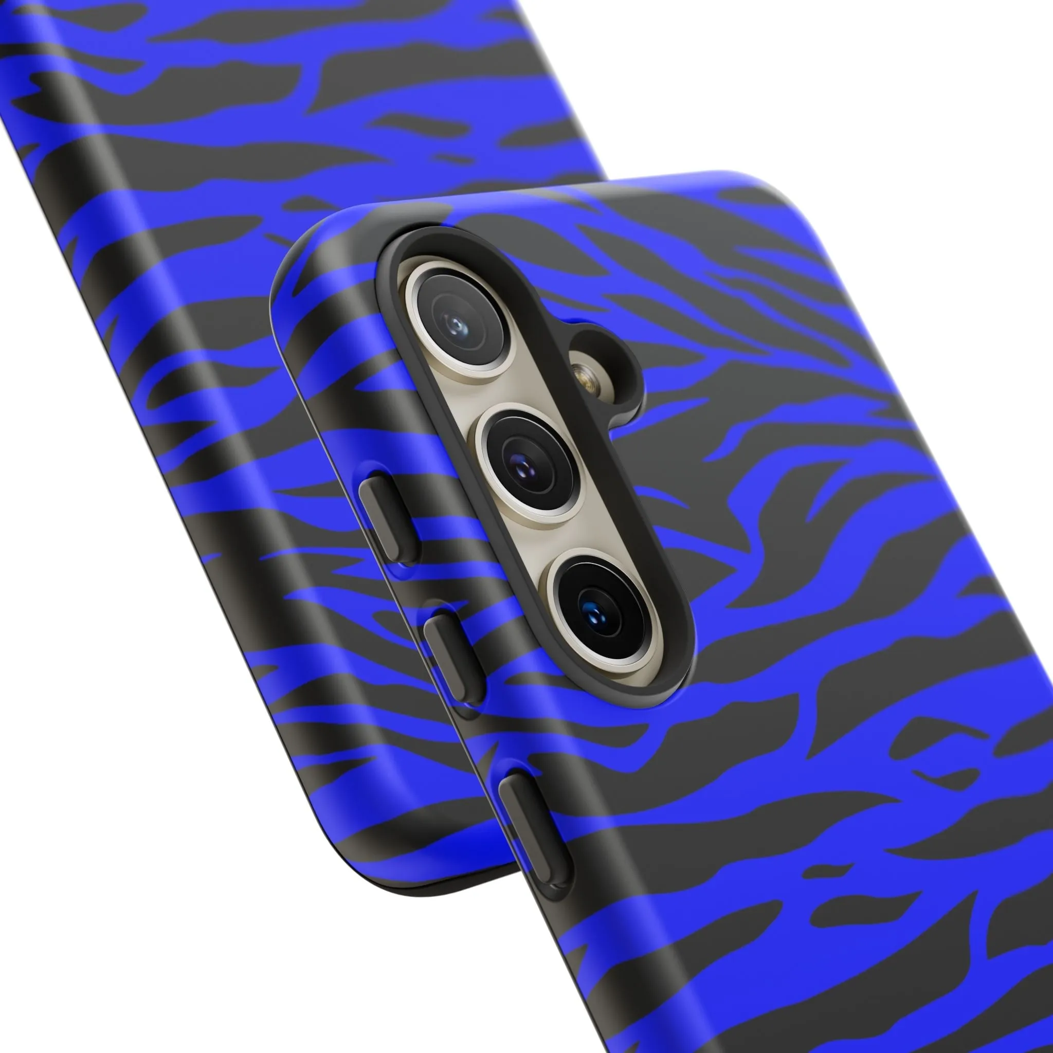 Blue Wild Tiger Print Pattern Tough Phone Case To protect your Phone