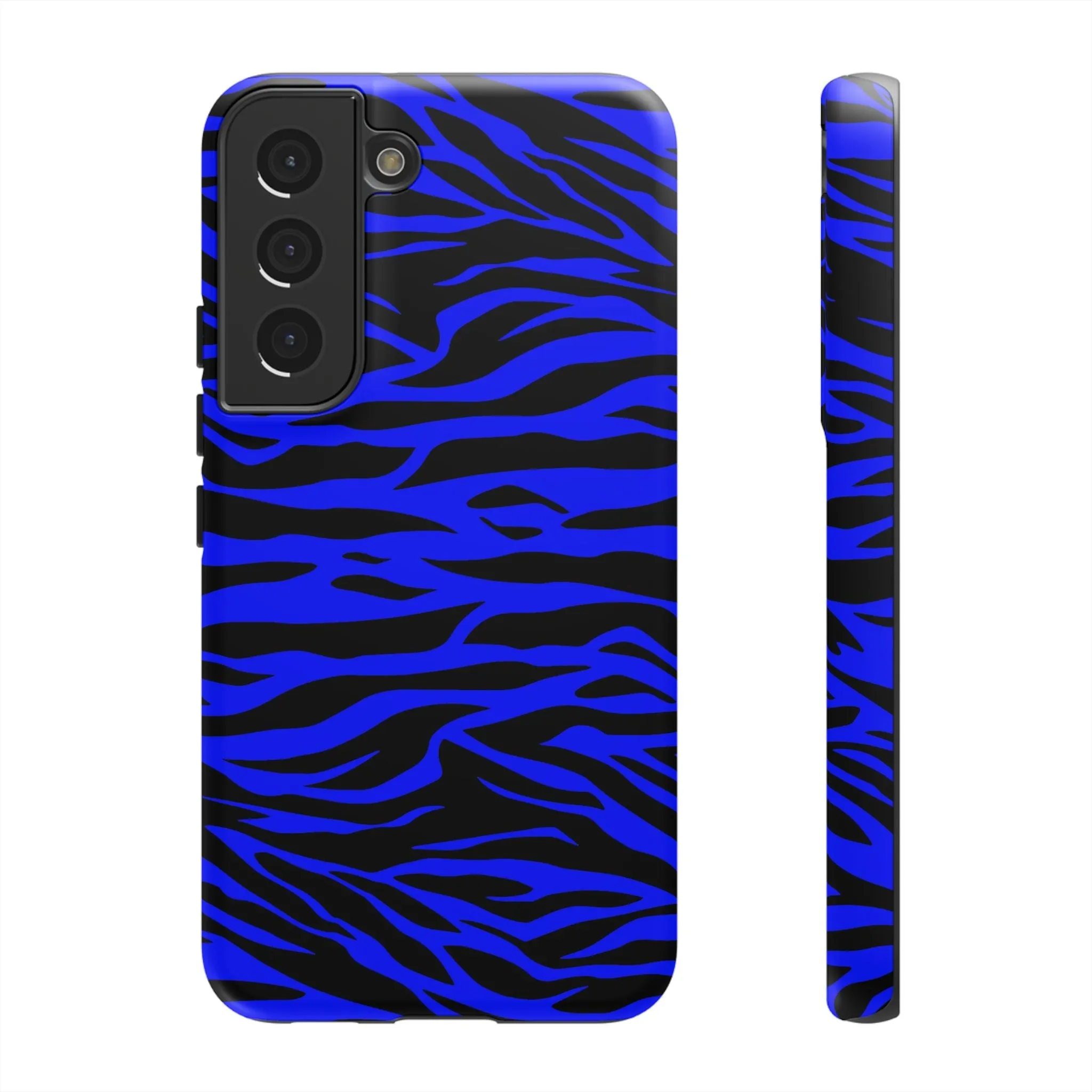 Blue Wild Tiger Print Pattern Tough Phone Case To protect your Phone