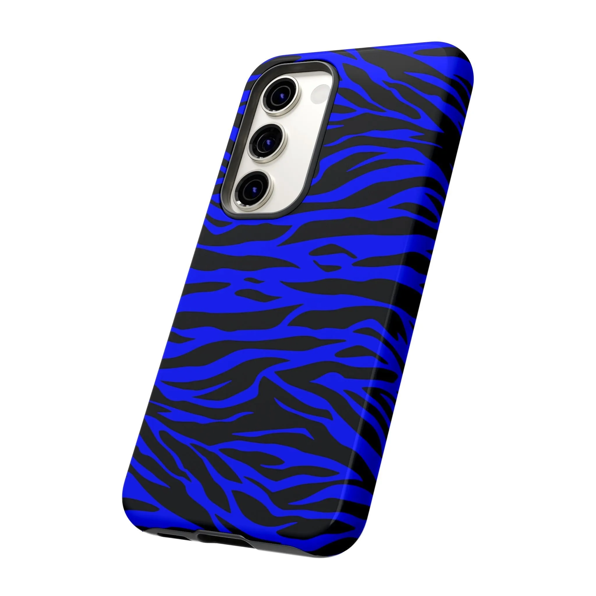 Blue Wild Tiger Print Pattern Tough Phone Case To protect your Phone