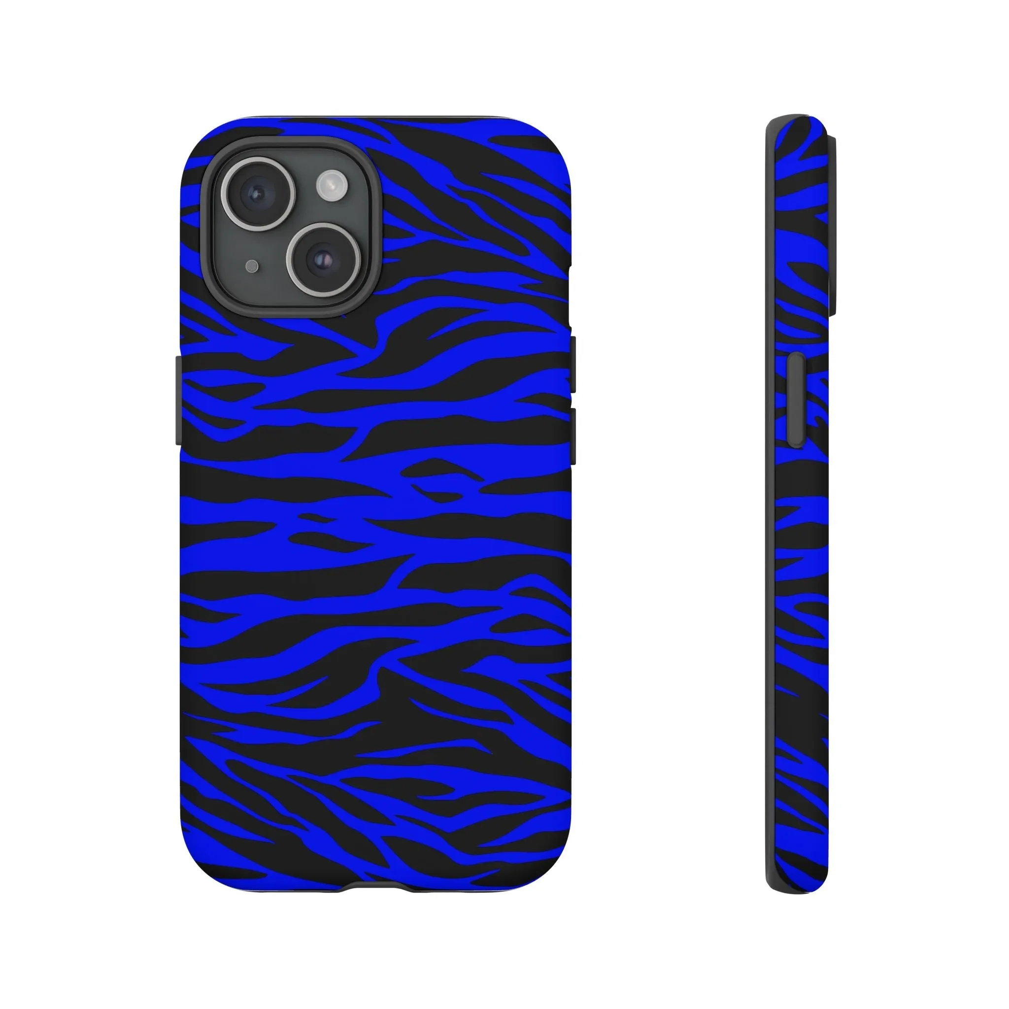 Blue Wild Tiger Print Pattern Tough Phone Case To protect your Phone