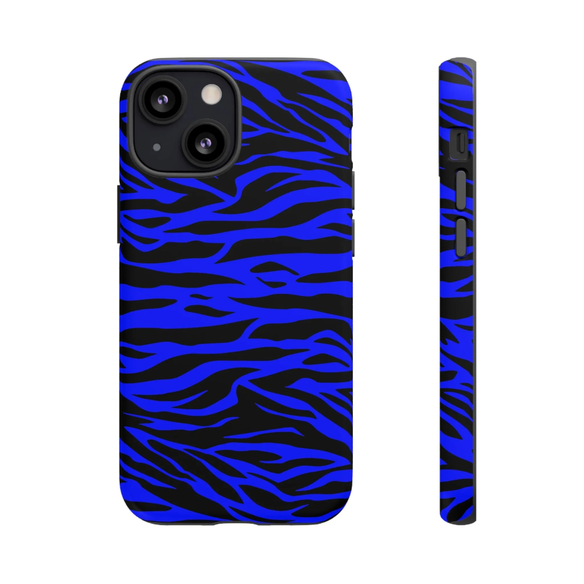 Blue Wild Tiger Print Pattern Tough Phone Case To protect your Phone