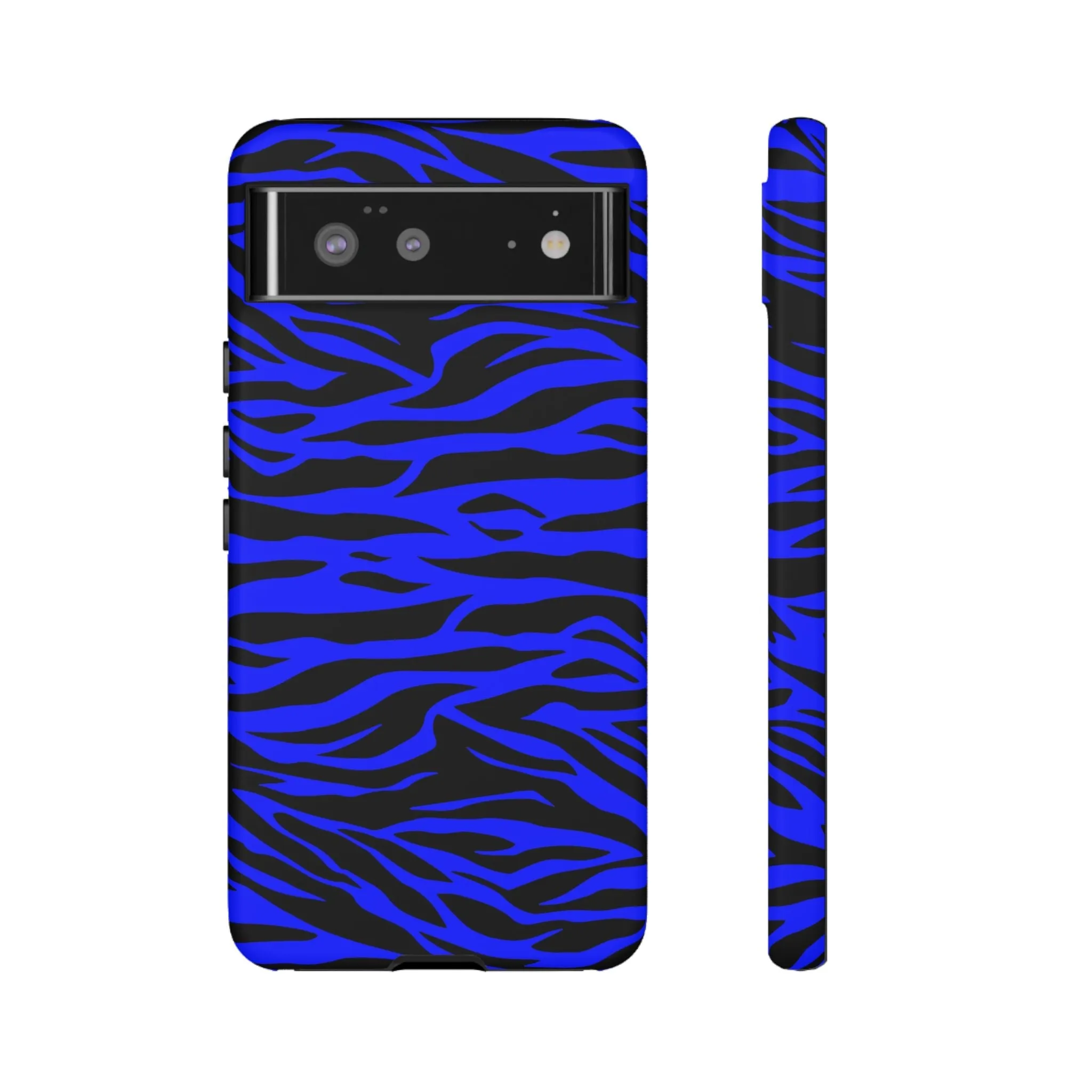 Blue Wild Tiger Print Pattern Tough Phone Case To protect your Phone