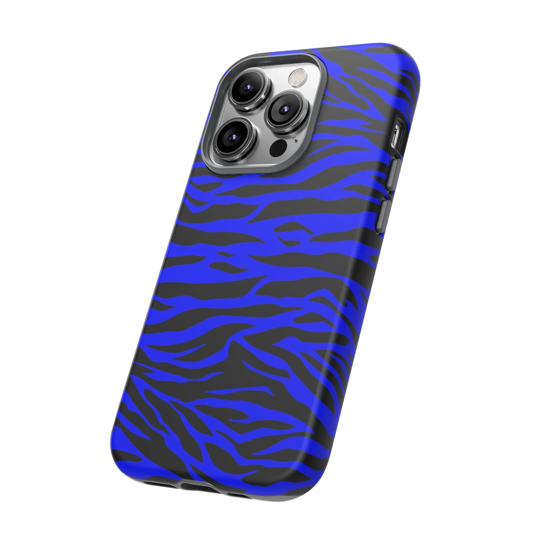 Blue Wild Tiger Print Pattern Tough Phone Case To protect your Phone