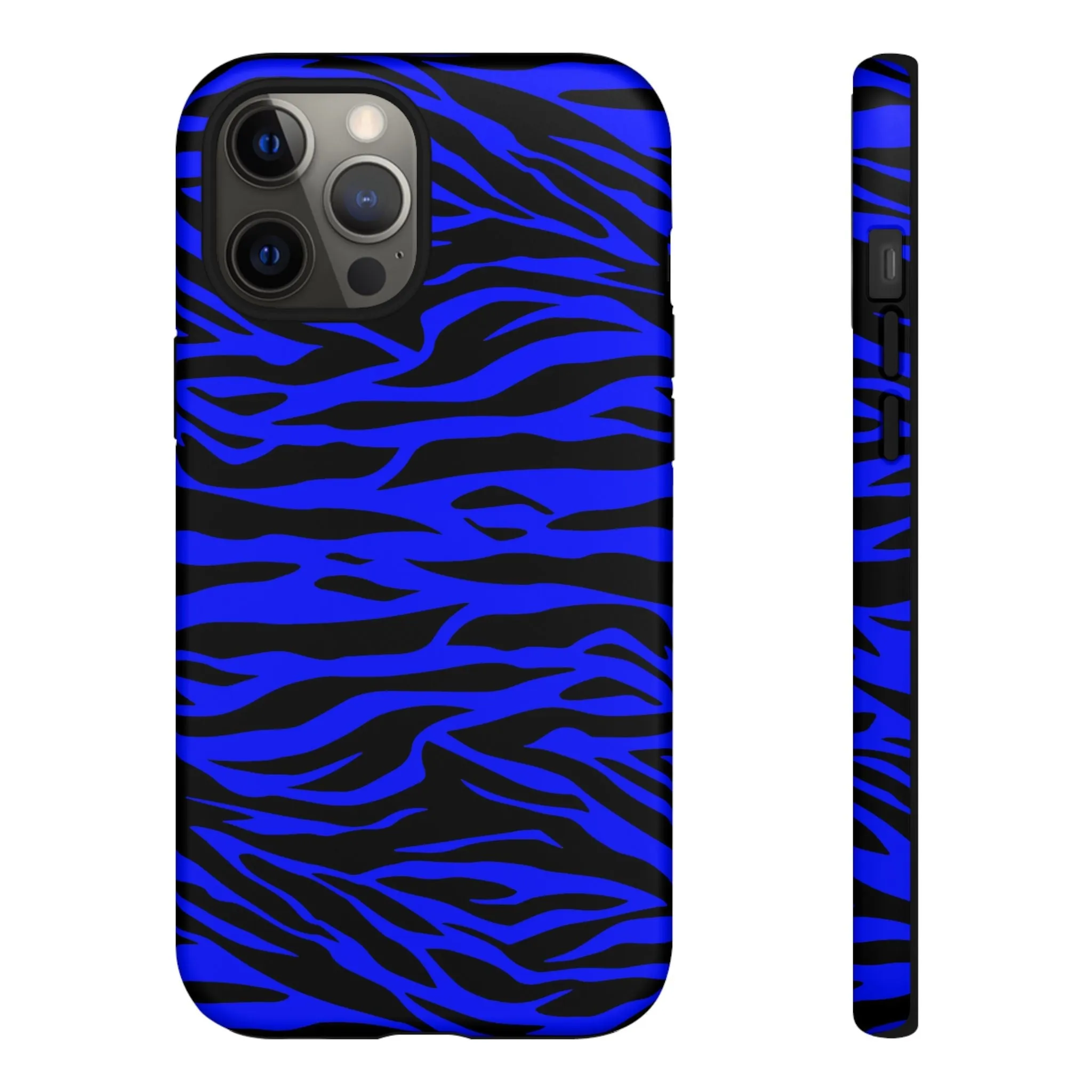 Blue Wild Tiger Print Pattern Tough Phone Case To protect your Phone