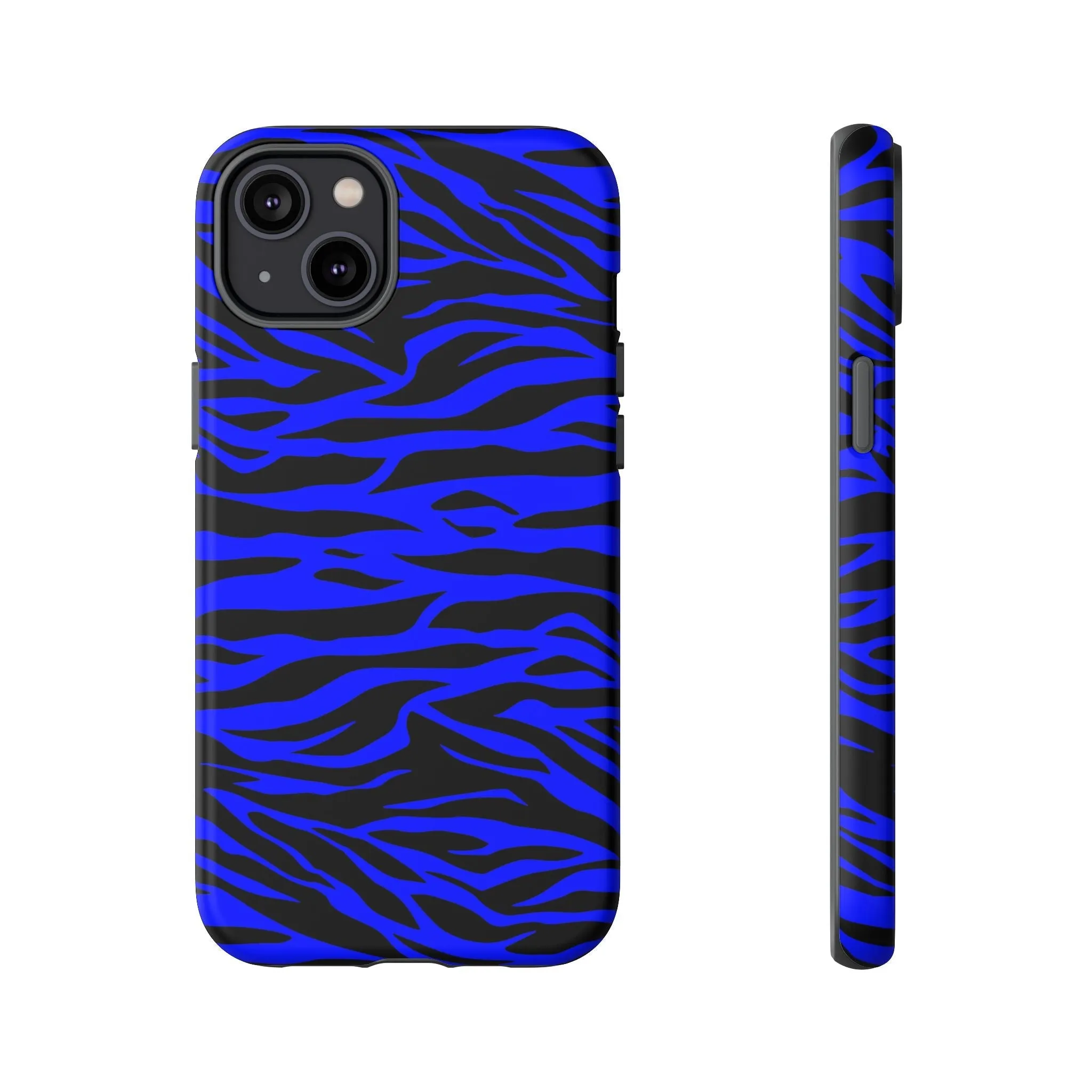 Blue Wild Tiger Print Pattern Tough Phone Case To protect your Phone