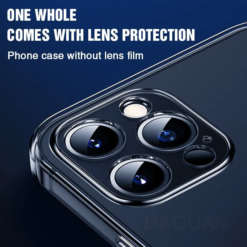 Camera Lens Protection Clear Phone Case For iPhone 12 Pro Max Silicone Soft Cover For iPhone 12 Mini Shockproof Back Cover