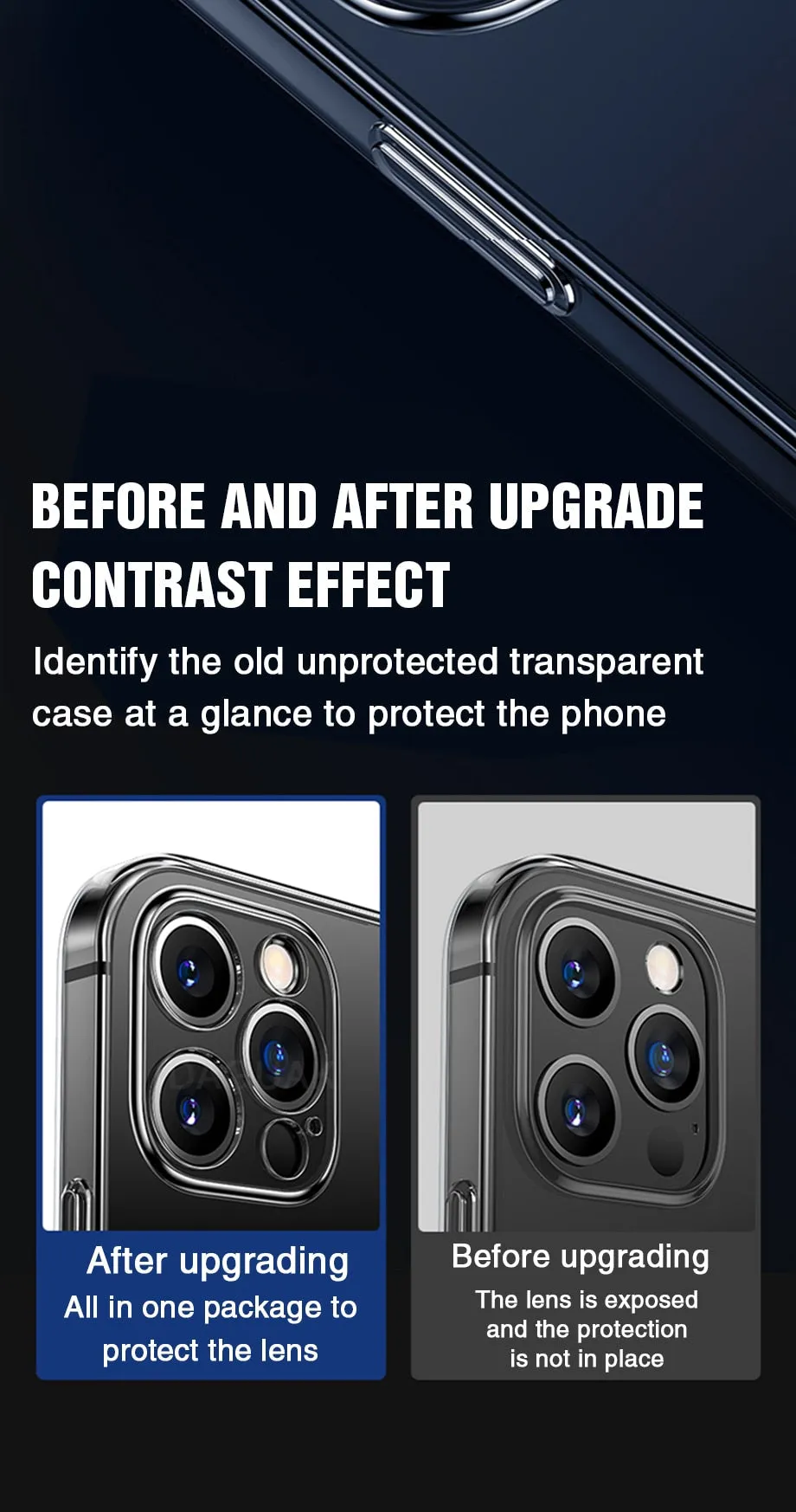 Camera Lens Protection Clear Phone Case For iPhone 12 Pro Max Silicone Soft Cover For iPhone 12 Mini Shockproof Back Cover