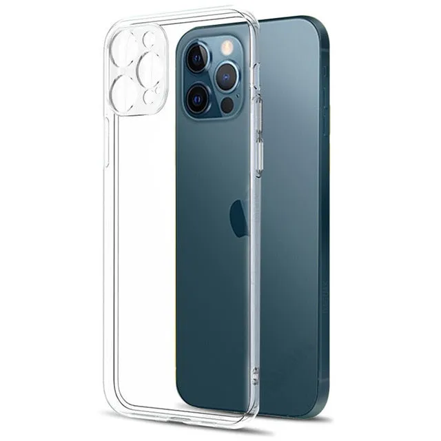 Camera Lens Protection Clear Phone Case For iPhone 12 Pro Max Silicone Soft Cover For iPhone 12 Mini Shockproof Back Cover