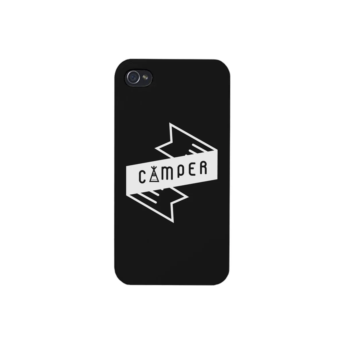 Camper Black Cute Graphic Phone Case Gift Idea For Camping Lover