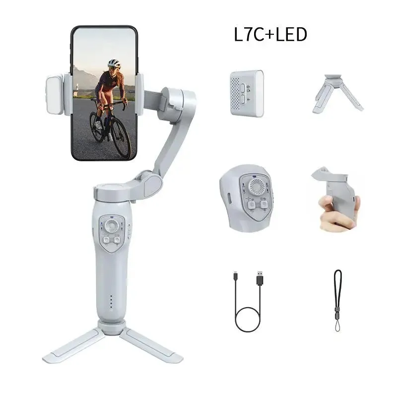 Compact Mobile Phone Gimbal Stabilizer, Summer Adjustable Smartphone Selfie Phone Gimbal, Small Phone & Digital Camera Tripod for Iphone, Gimbal Phone Stabilizer, Phone Tripod, Selfie Accessories, Phone Accessories, Back to School Gifts