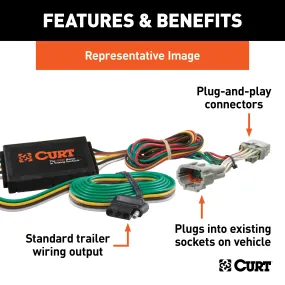 CURT 56412 Custom 4-Flat; Select Mitsubishi Outlander PHEV; OEM Tow Package Required