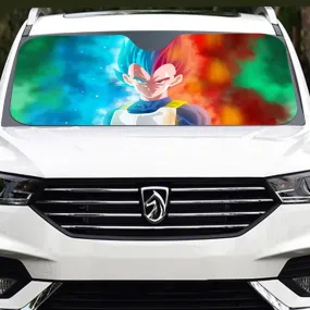 DBZ Vegeta Super Saiyan God Blue SSGSS Cool Portraits Windshield Sunshade