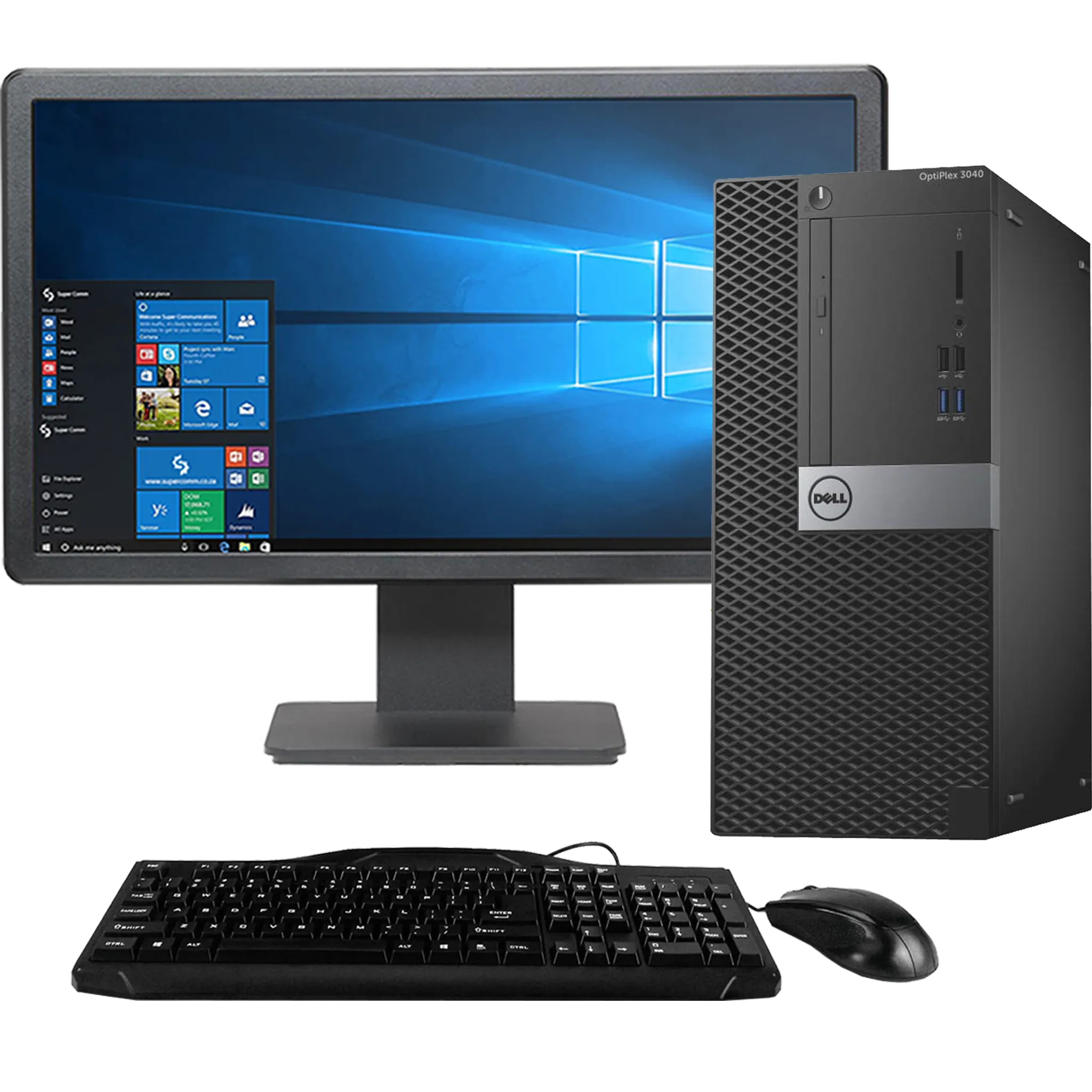 Dell OptiPlex 3040 Intel i5, 6th Gen Tower PC with 20" Monitor