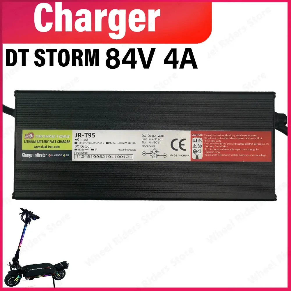 DUALTRON STORM Limited 84V 4A Origianl Charger Suif For Storm 95.45V 4A Fast Charger Max 6A Quick Charger Electric Scooter Parts