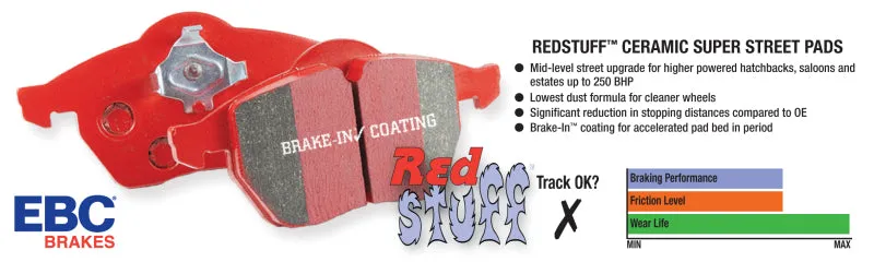 EBC 16  Cadillac ATS-V 3.6 Twin Turbo Redstuff Front Brake Pads