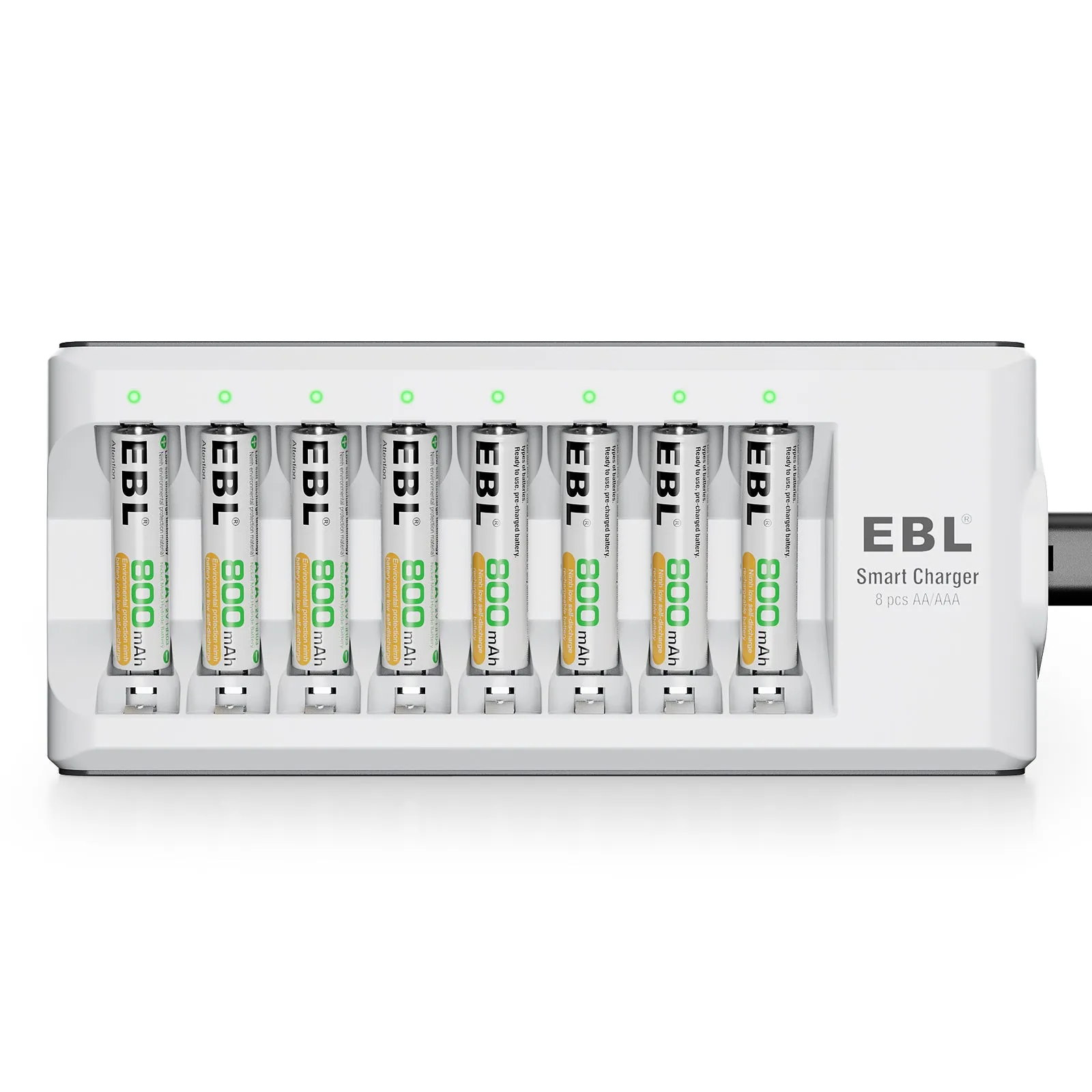 EBL AA AAA Batteries with Upgraded 808 Individual Charger