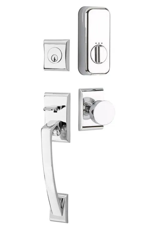 Emtek Single Cylinder Ares Handleset EMPowered Motorized Smart Lock Upgrade With Orb Knob