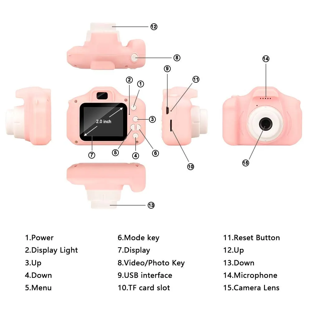 HD Kids Digital Camera with 2.0" LCD, 32G Card, Shockproof