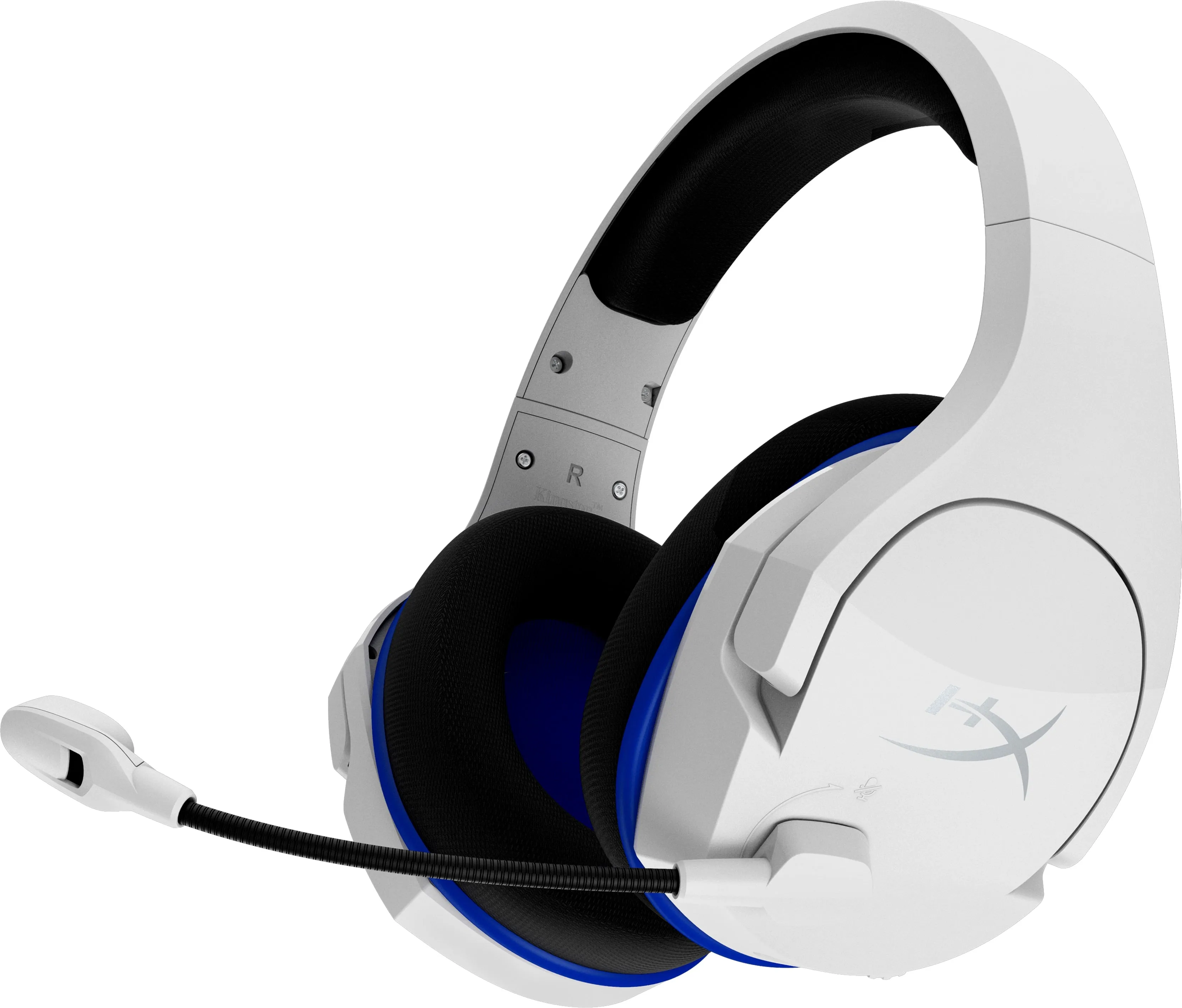 HP HyperX Cloud Stinger Core Wireless Gaming Headset for PS5-PS4, USB 2.0, White-Blue - 4P5J1AA