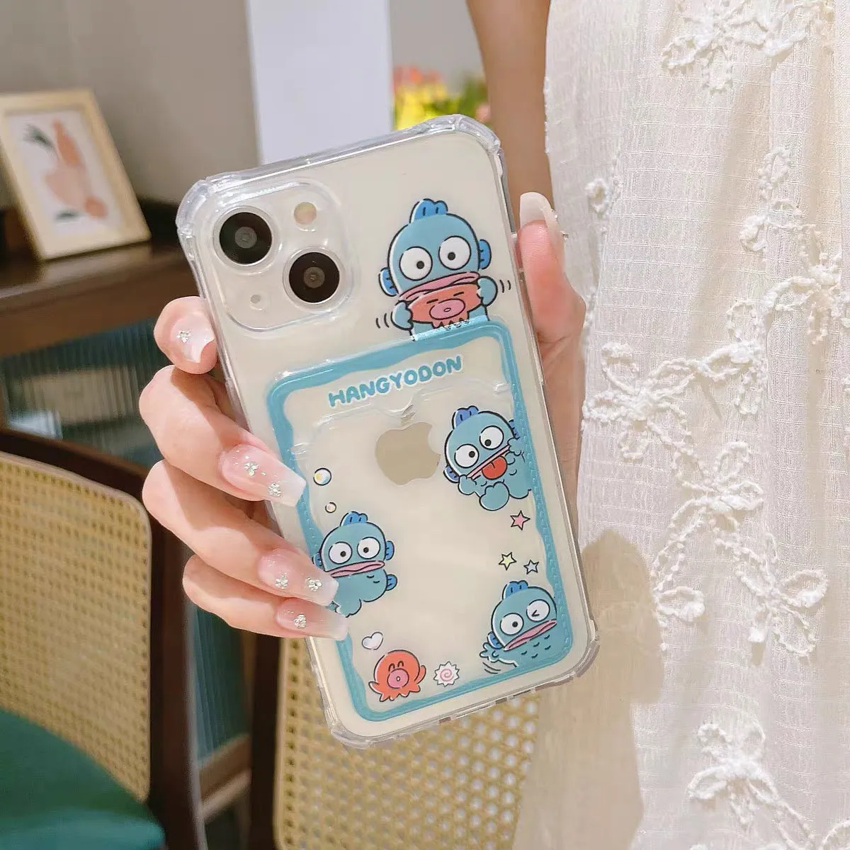 Japanese Cartoon Photo Holder | Hangyodon - iPhone Case PLUS X 11 12 13 14 15 Pro Promax