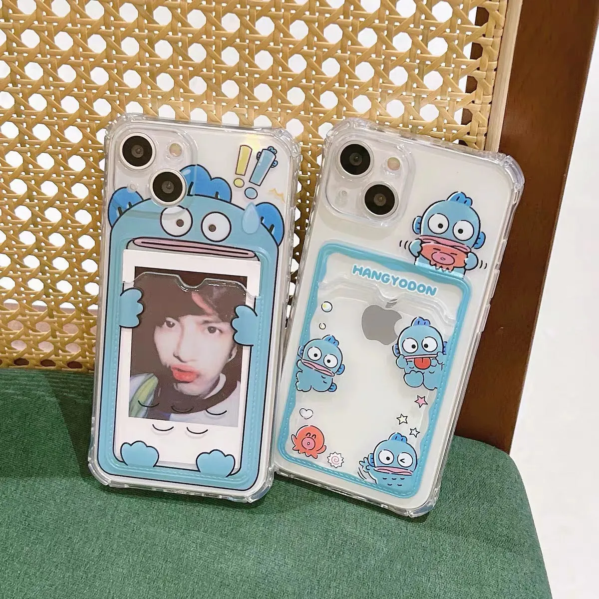 Japanese Cartoon Photo Holder | Hangyodon - iPhone Case PLUS X 11 12 13 14 15 Pro Promax