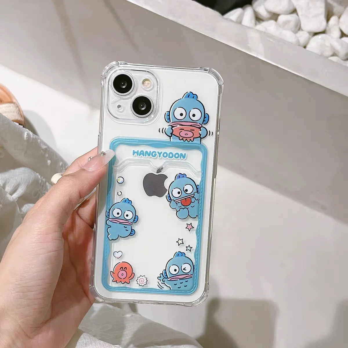 Japanese Cartoon Photo Holder | Hangyodon - iPhone Case PLUS X 11 12 13 14 15 Pro Promax