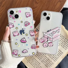 Japanese Cartoon Pink Monster Starkabi iPhone Case 6 7 8 PLUS SE2 XS XR X 11 12 13 14 15 Pro Promax 12mini 13mini