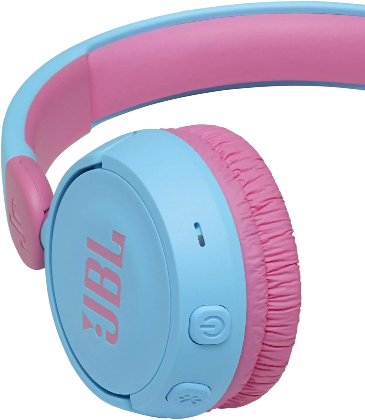 JBL Jr 310BT Kids Wireless Over-Ear Headphones - Bluetooth, Built-In Mic, Blue/Pink