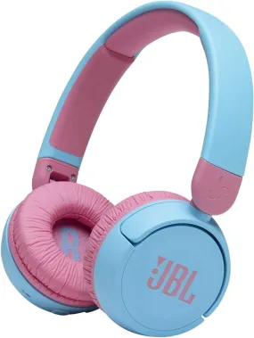 JBL Jr 310BT Kids Wireless Over-Ear Headphones - Bluetooth, Built-In Mic, Blue/Pink