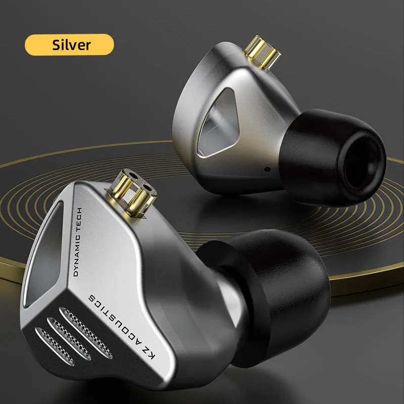 【KZ ZVX】 In-ear Earphones HiFi 0.75mm 2PIN OFC Flat Cable Detachable Earphone IEM