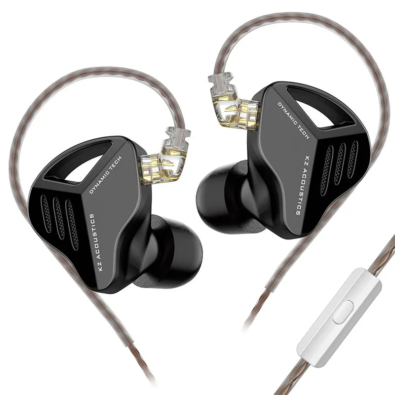 【KZ ZVX】 In-ear Earphones HiFi 0.75mm 2PIN OFC Flat Cable Detachable Earphone IEM