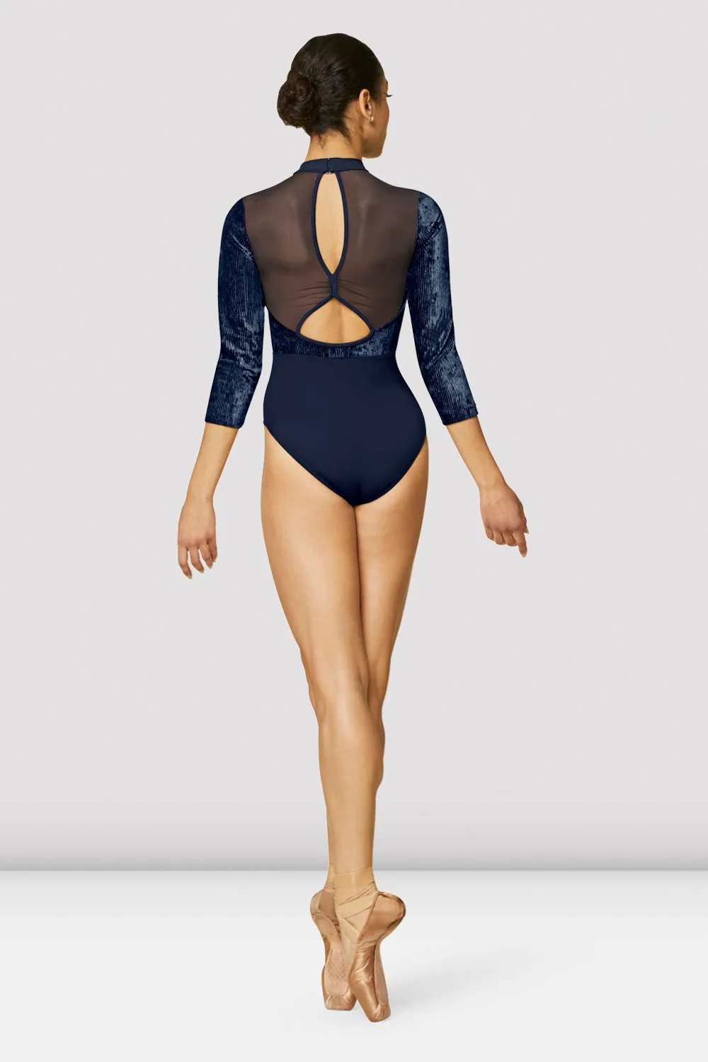 Ladies Boutique Velvet Open Back Leotard