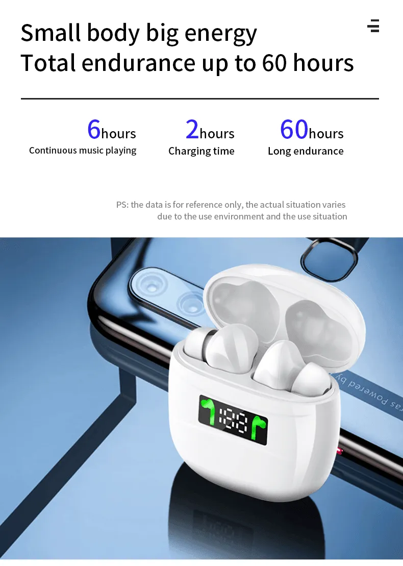 LED Display TWS Wireless Earphones Bluetooth 5.0 Earbuds