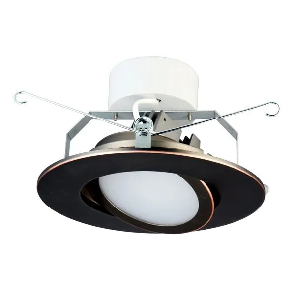 Lithonia Lighting 6" LED Gimbal Recessed Downlighting Round LED Fixture (Oil Rubbed - Bronze Trim) Dimmable, Directional General Wide Flood