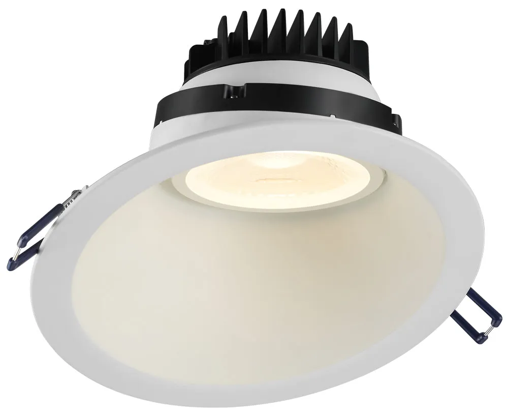 Lotus LED Lights LRG6-27K-6RSL-WH - 6 Inch Downlight 30 Degree Sloped Regressed Gimbal - 15 Watt - 2700 Kelvin - White Finish