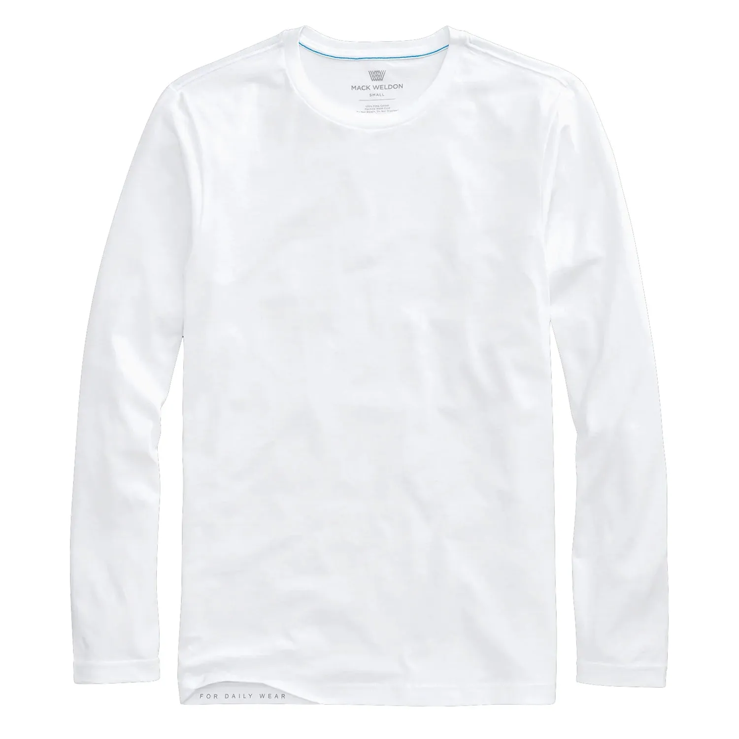 Mack Weldon - Pima Long Sleeve Crew Neck T-Shirt in Bright White